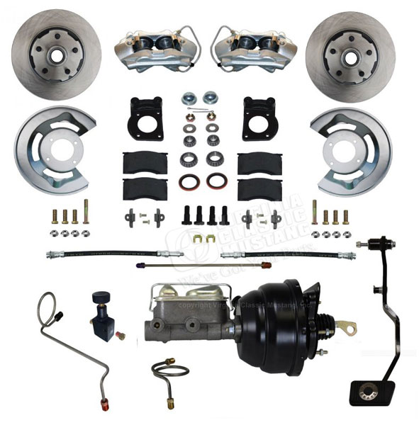 70 Mustang Front Power Disc Brake Conversion Kit - use on manual transmission equipped car