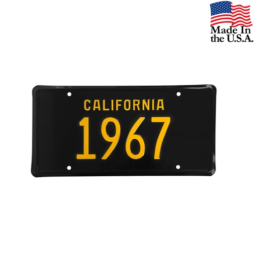 1967 California License Plate - Embossed