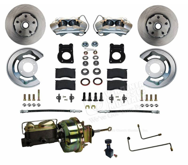 65-66 FRONT DRUM TO DISC CONVERSION KIT V-8 POWER BOOSTER WITH DUAL RESERVOIR MASTER CYLINDER  **AUTOMATIC TRANSMISSION ONLY**