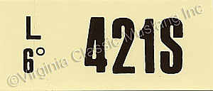 69-70 428 CJ AT ENGINE CODE DECAL  421S