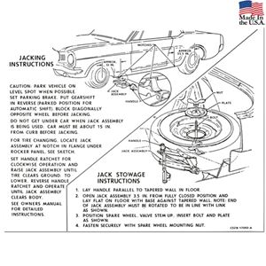 65 Jack Instruction Decal - Concours Quality