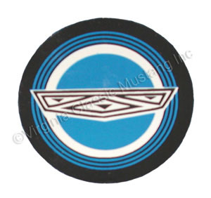 65-66 BLUE CENTER WIRE WHEEL COVER DECAL