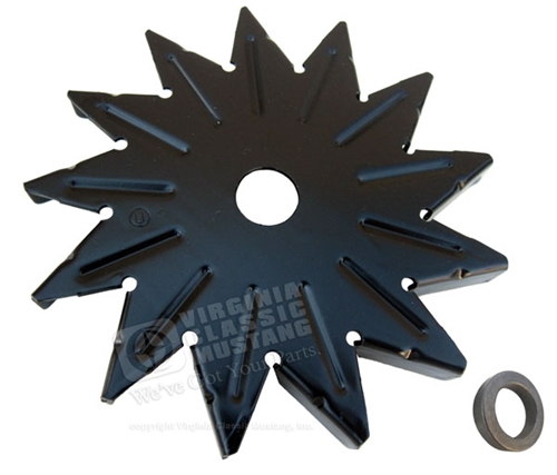 Alternator Fan with spacer - Black - Before May 65