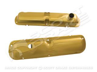 GOLD PAINTED EXACT REPRODUCTION 289 VALVE COVERS-PAIR