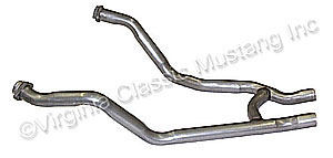 65-68 DUAL EXHAUST H-PIPE USE WITH 260, 289, 302 WITH HIGH PERFORMANCE EXHAUST MANIFOLDS  2 1/4&quot;