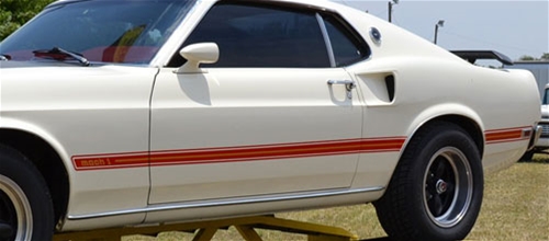1969 Mustang Mach 1 Stripe kit - Red with Gold Center