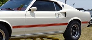 1969 Mustang Mach 1 Stripe kit - Red with Gold Center