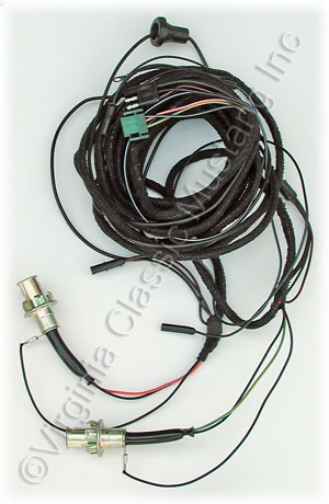 67 COUPE AND CONVERTIBLE TAIL LIGHT WIRING HARNESS WITHOUT FUEL WARNING WITH NEW BULB SOCKETS