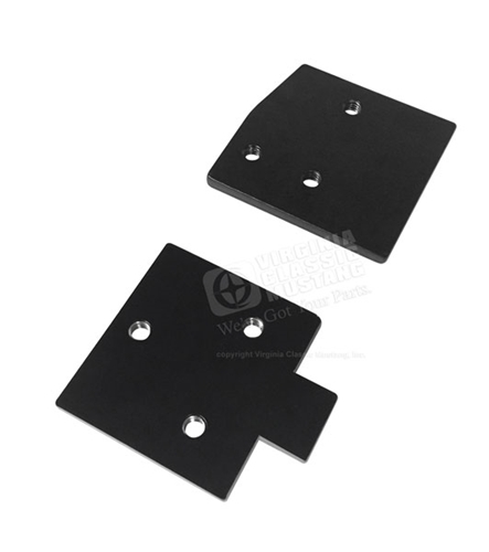 65-66 Mustang Door Hinge Mounting Plates Upper and Lower Plates for one side