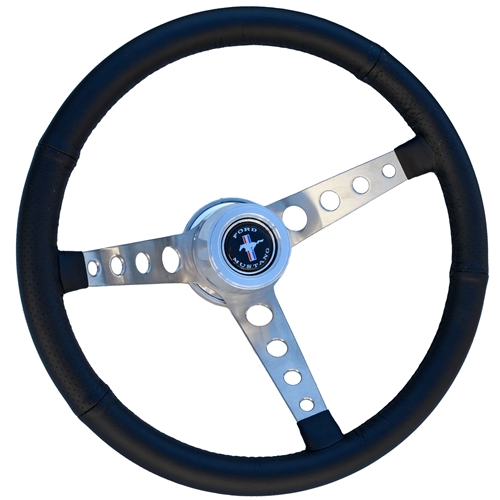 64 1/2 Mustang GT Retro Leather Steering Wheel Assembly