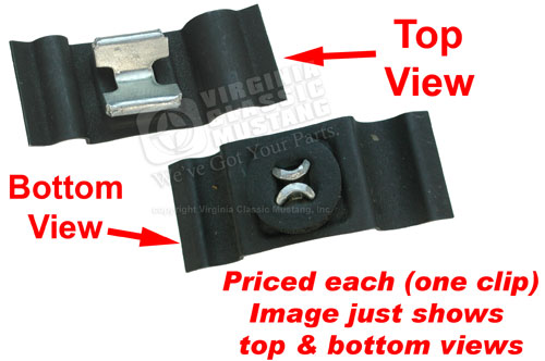 65-66 CLIP FOR SPEEDOMETER CABLE BELOW FIREWALL - 4 SPD
