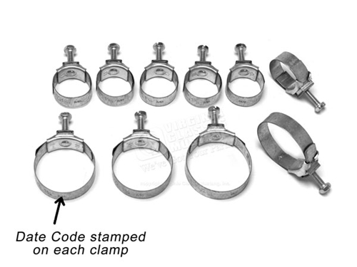 Small Block Band Hose Clamp Set   4/66 Date      