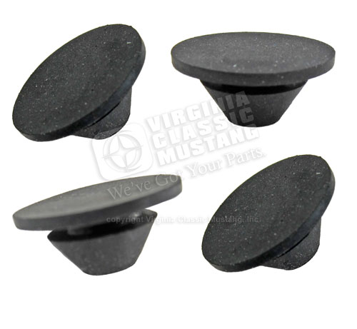 65 GT350 MUSTANG RUBBER BATTERY APRON PLUGS - SET OF 4