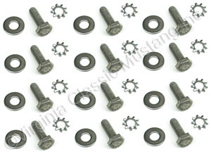 SMALL BLOCK ALUMINUM VALVE COVER BOLT AND WASHER SET