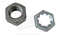 POWER STEERING CYLINDER SHAFT HEX NUT AND STAMPED RETAINER NUT