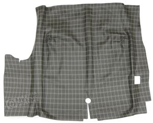 65-68 Mustang Coupe and Convertible Molded Rubber Trunk Mat - Plaid Design