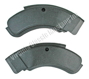 71-73 BLACK SEAT SIDE HINGE COVERS-PAIR (2 PAIRS REQUIRED PER CAR)