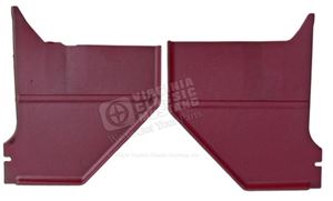 66 Mustang Coupe/Fastback Kick Panels - Pair 66 Red - Show Quality 100% Exact Style