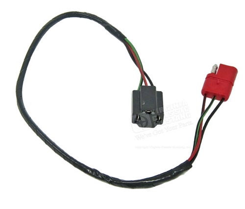67-68 Mustang Headlamp Extension Wire and Plug - Red Plug