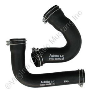 69-70 390,428 RADIATOR HOSES WITH CLAMPS-PAIR