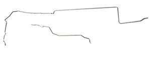 69-70 WITHOUT REAR SWAY BAR V8-FRONT TO REAR GAS LINE-STANDARD STEEL