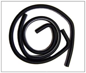 67-EARLY 68 WHITE STRIPE HEATER HOSE WITH AIR CONDITIONING-90 DEGREE BEND