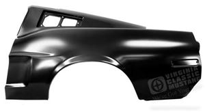 68 LH FASTBACK EXACT REPRODUCTION OF OEM QUARTER PANEL WITH REAR REFLECTOR INDENTATION (EARLY STYLE)