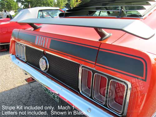 Graphic Express 1973 Mach 1 Mustang Trunk Stripe – Licensed Mach 1 Name In Stripe