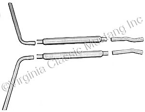 65-70 2&quot; SIDE EXITING DUAL EXHAUST SYSTEM