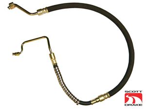 67-68 SMALL BLOCK LONG POWER STEERING PRESSURE HOSE - EXACT STYLE