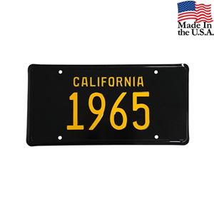 1965 California License Plate - Embossed  
