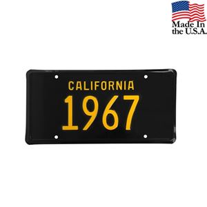 1967 California License Plate - Embossed