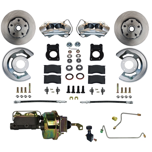 65-66 Front Drum To Disc Conversion Kit V-8 Power Booster With Dual Reservoir Master Cylinder  **Manual Transmission**