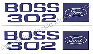 69-70 BOSS 302 VALVE COVER DECALS-PAIR *CONCOURS*