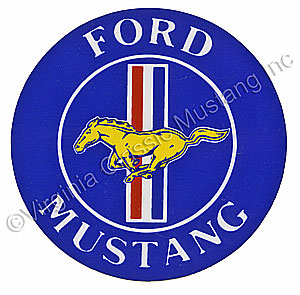 3&quot; ROUND MUSTANG DECAL