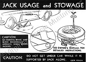 68 JACK INSTRUCTION WITH STYLED STEEL WHEELS DECAL