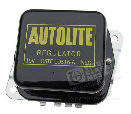 65-67 BLACK VOLTAGE REGULATOR WITH AIR CONDITIONING OR POWER TOP