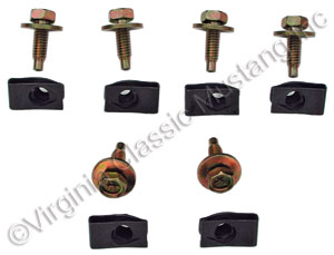 70-73 SCREWS AND U-NUTS FOR HOOD TWIST FASTENER TO RADIATOR SUPPORT BRACKETS (BOTH SIDES)