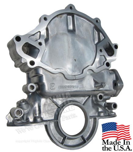 65-67 SMALL BLOCK V8 TIMING CHAIN COVER WITH BUILT IN TIMING POINTER