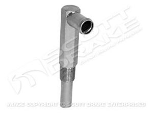 67-70 390 Intake Water Neck (Heater Hose Connection) - Chrome