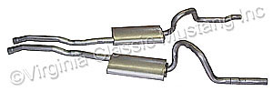 70 2 1/4&quot; DUAL EXHAUST SYSTEM-USE WITH STAGGERED REAR SHOCK SET-UP--USE WITH ORIGINAL MACH 1 TIPS-AFTERMARKET TIPS