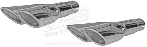 67-69 DUAL ROLLED END EXHAUST TIPS-PAIR STAINLESS STEEL