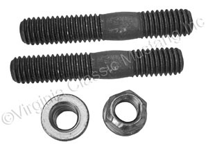 EXHAUST MANIFOLD BOLT STUDS AND NUT SET FITS SMALL BLOCK V-8 AND 6 CYLINDER