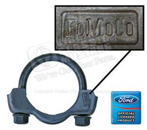 CORRECT FOMOCO STAMPED 2 1/8 INCH EXHAUST CLAMP-EACH
