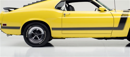 1970 Boss 302 Mustang Stripe Kit - Black