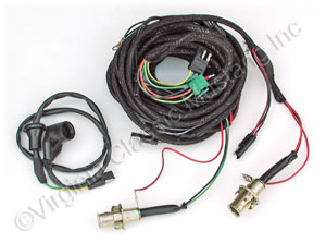 67 COUPE / CONVERTIBLE TAIL LIGHT WIRING HARNESS W/LOW WARNING-WITH NEW BULB SOCKETS