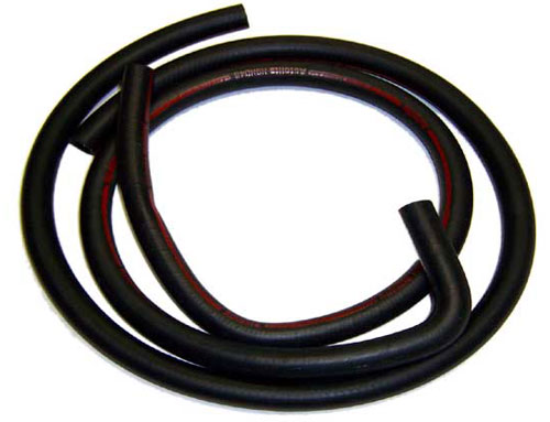 70 AUTOLITE HEATER HOSE WITH 90 DEGREE BEND- RED-STRIPE WITH AIR CONDITIONING-BUILT BEFORE 2/1/70