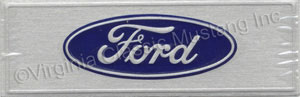 67-73 BLUE STEP PLATE LABEL LARGE FORD OVAL ONLY