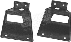 67-68 Mustang Fastback Rear Seat Latch Cover - Use with Folddown Rear Seat - Pair
