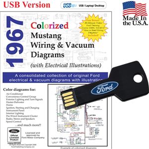 1967 Colorized Wiring and Vacuum Diagrams USB Drive
